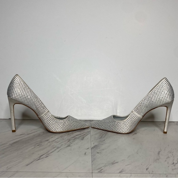 Schutz Lou Crystal Pointy Toe Pump 8B - Picture 6 of 16